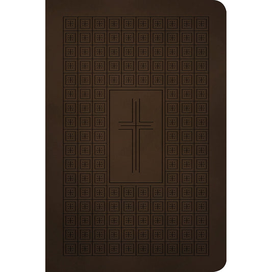 NLT Filament Premium Value Thinline Bible, Dark Brown Cross (Imitation Leather)