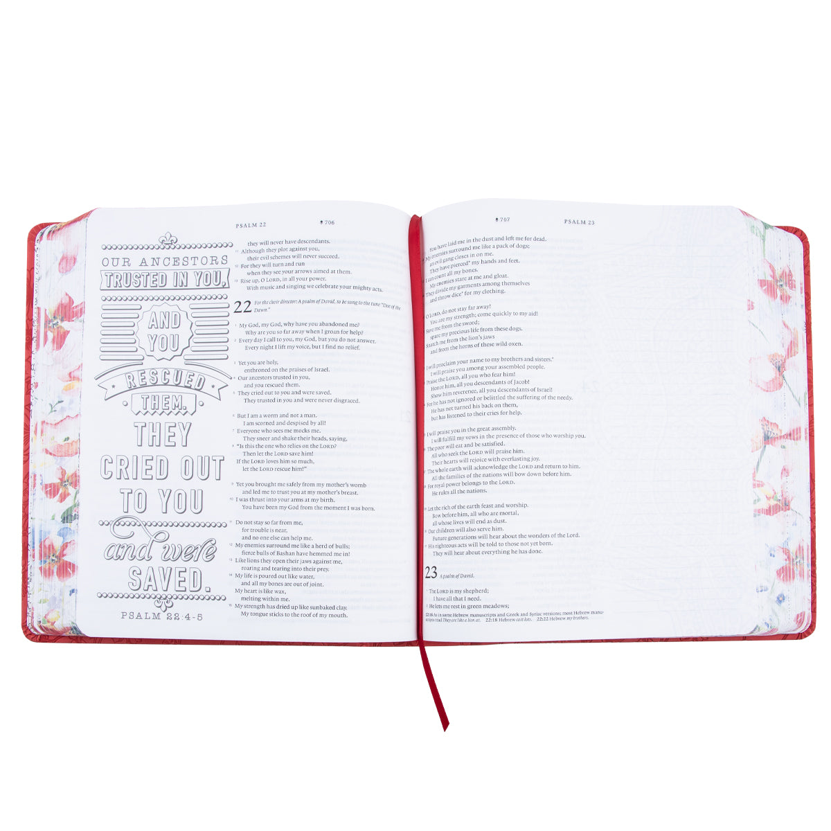 NLT Inspire Faith Filament Bible Coral Blooms (Imitation Leather)