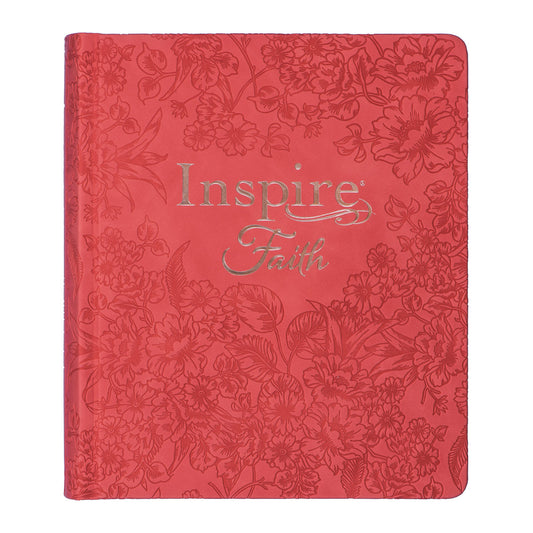 NLT Inspire Faith Filament Bible Coral Blooms (Imitation Leather)