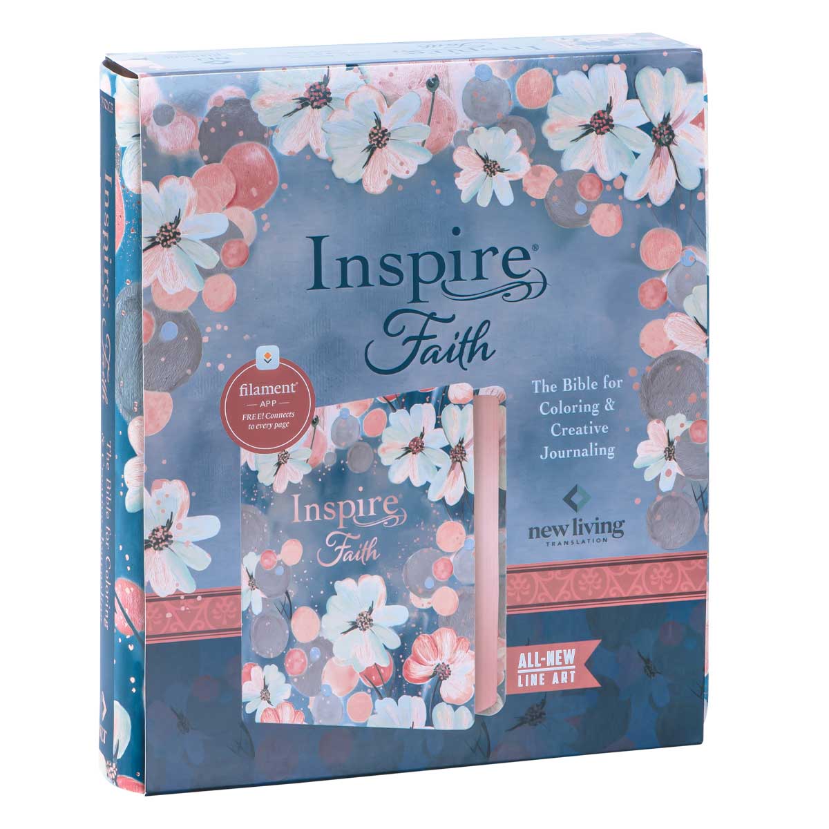 NLT Inspire Faith Filament Bible Watercolor Garden (Imitation Leather)