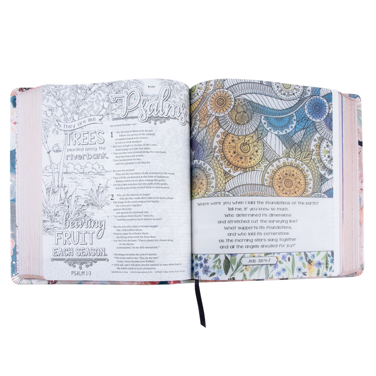 NLT Inspire Faith Filament Bible Watercolor Garden (Imitation Leather)