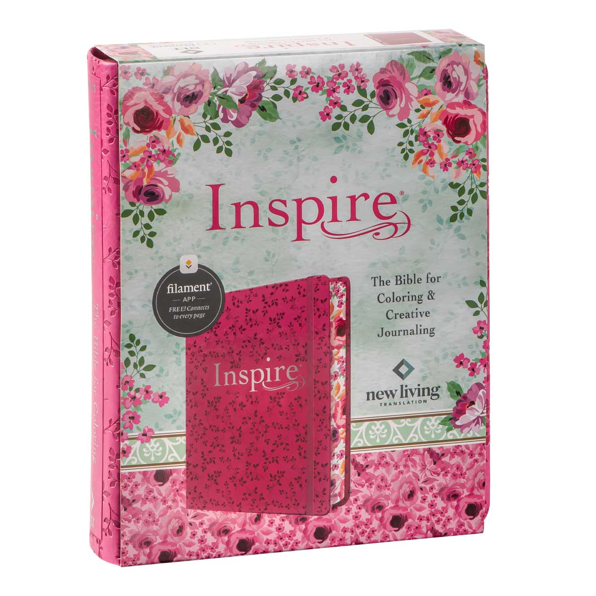 NLT Inspire Filament Bible Pink Peony (Imitation Leather)