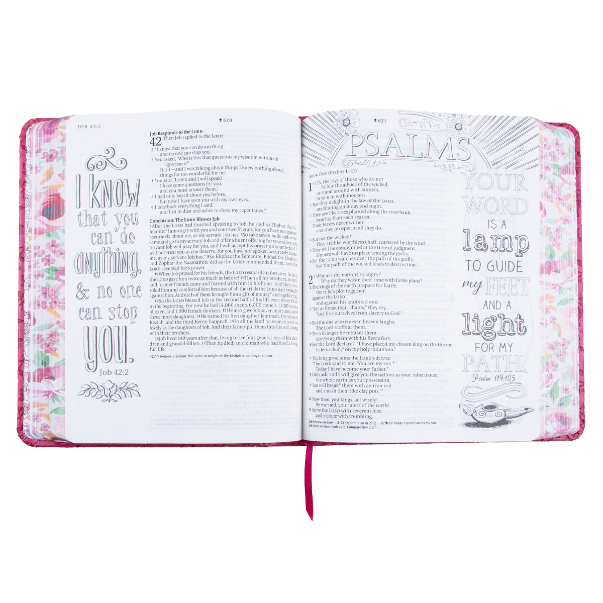 NLT Inspire Filament Bible Pink Peony (Imitation Leather)