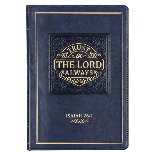 Trust In The Lord Navy (Faux Leather Journal)