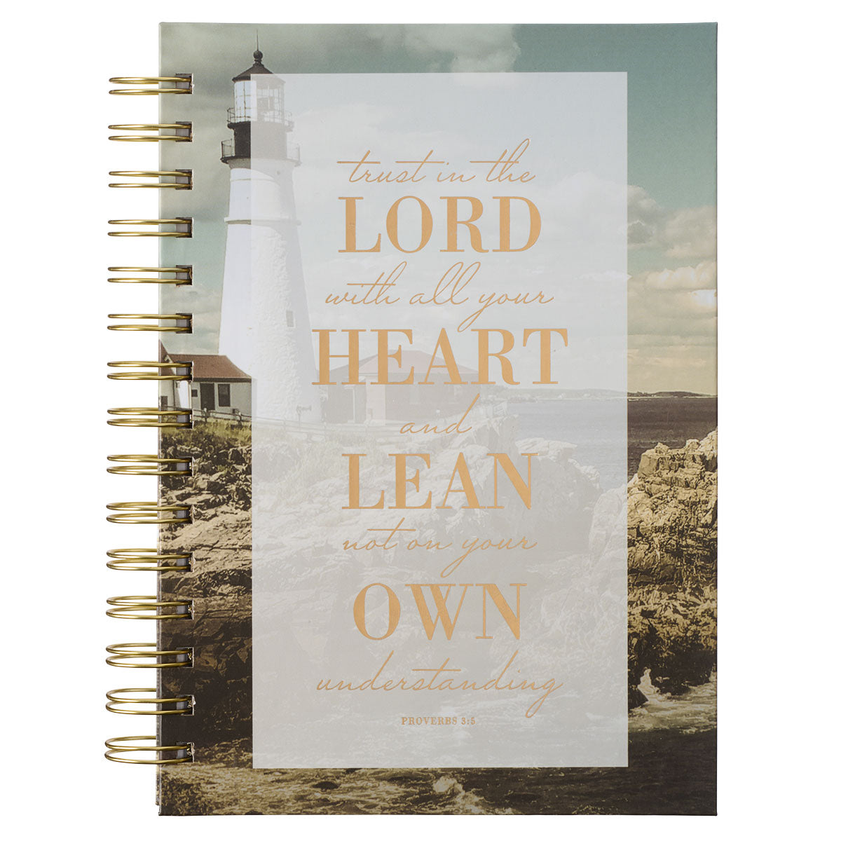 Trust In The Lord With All Your Heart Lighthouse Large Hardcover WB Journal - Prov. 3:5