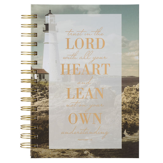 Trust In The Lord With All Your Heart Lighthouse Large Hardcover WB Journal - Prov. 3:5