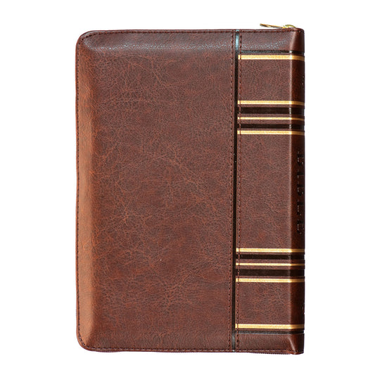 ESV Compact Bible With Zip Dark Brown