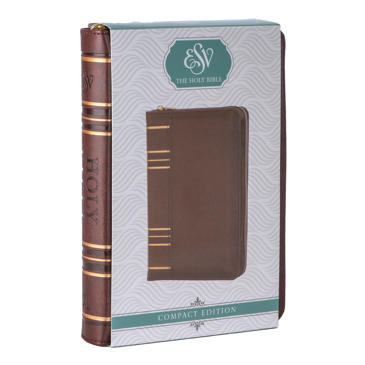 ESV Compact Bible With Zip Dark Brown