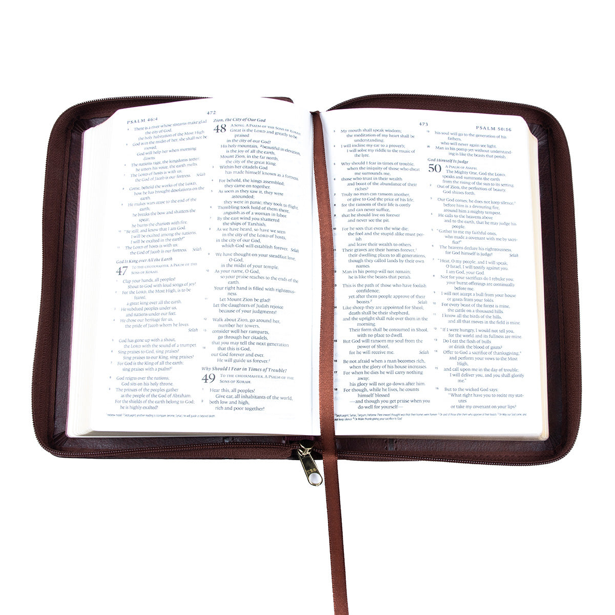 ESV Compact Bible With Zip Dark Brown