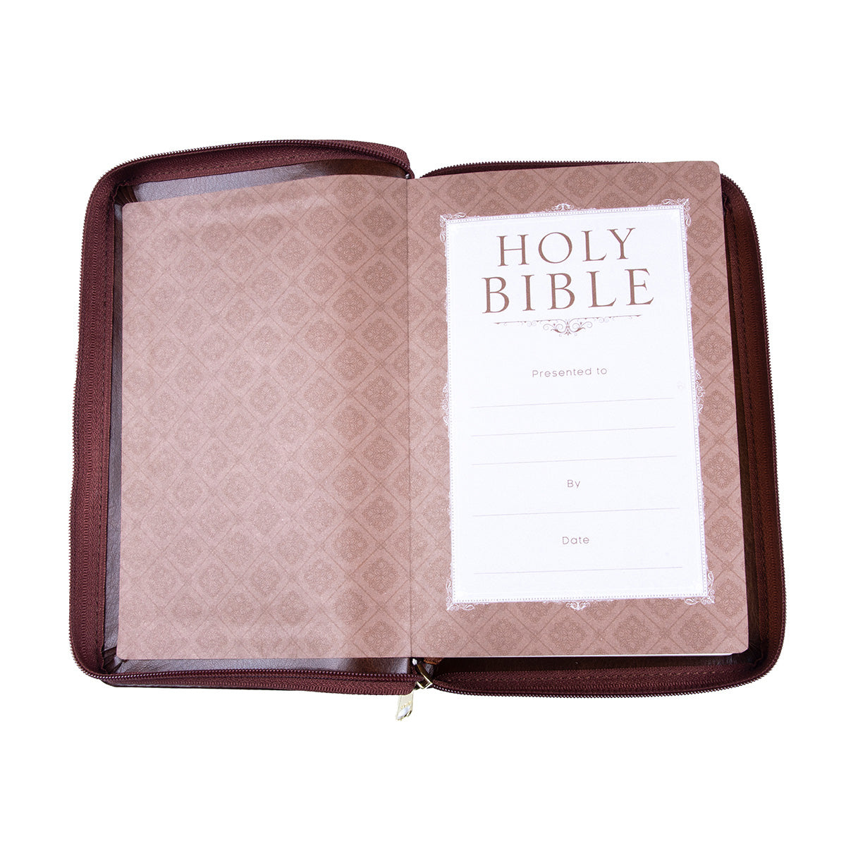 NLT Compact Bible With Zip Brown