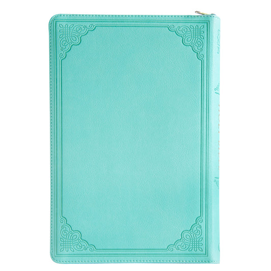 NLT Standard Bible Thumb Indexed With Zip Teal