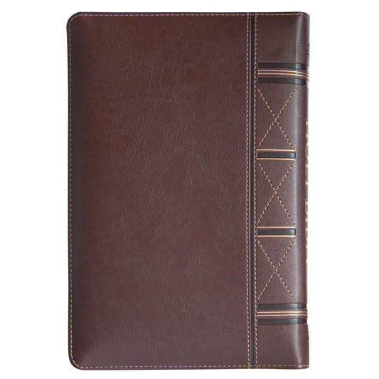 ESV Standard Thumb Indexed Bible With Zip Dark Brown