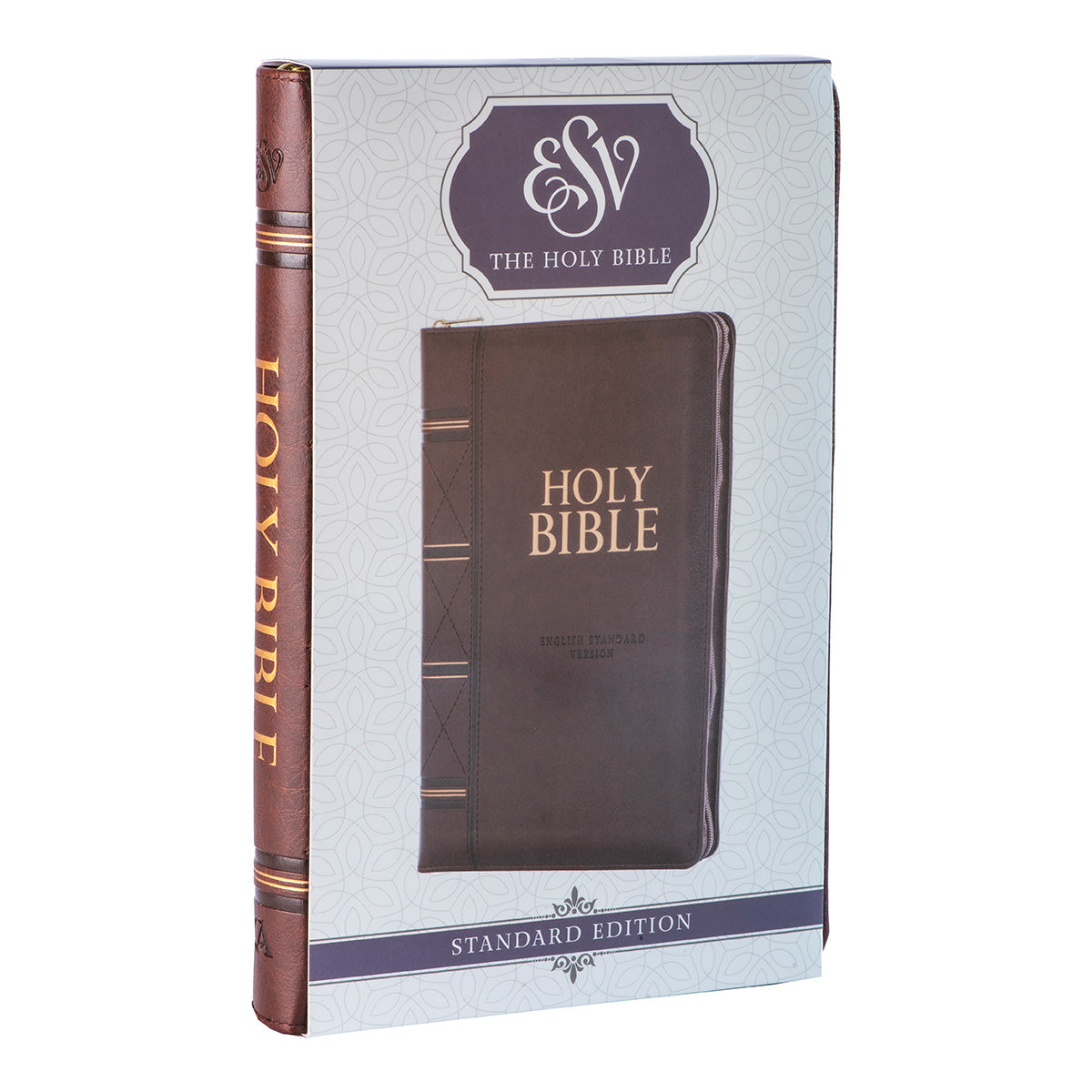 ESV Standard Thumb Indexed Bible With Zip Dark Brown