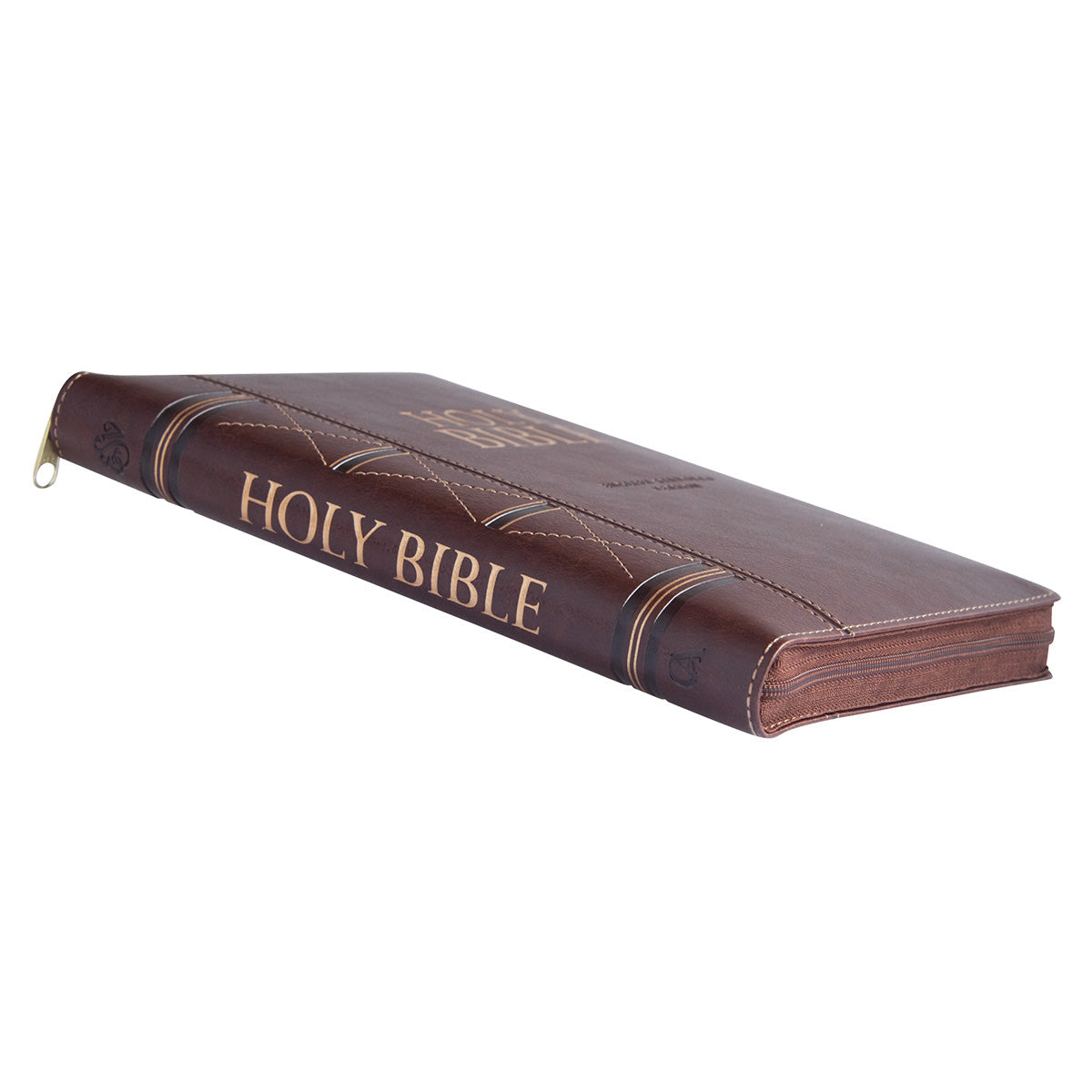 ESV Standard Thumb Indexed Bible With Zip Dark Brown