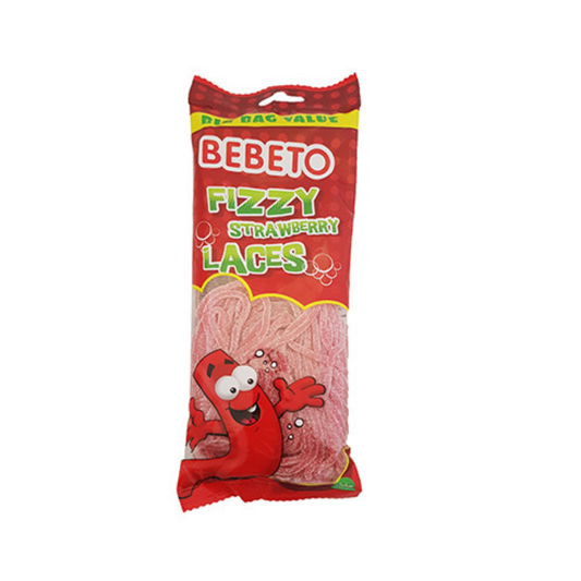 Bebeto Fizzy Strawberry Laces 250g