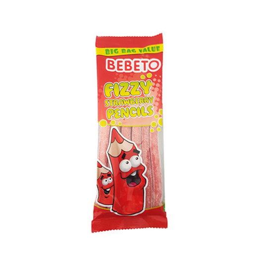 Bebeto Fizzy Strawberry Pencils 250g