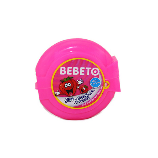 Bebeto Bubblegum Tape Rolls 1m – Strawberry 36g