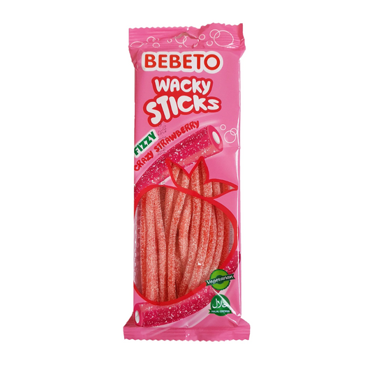 Bebeto Wacky Sticks Strawberry 75g