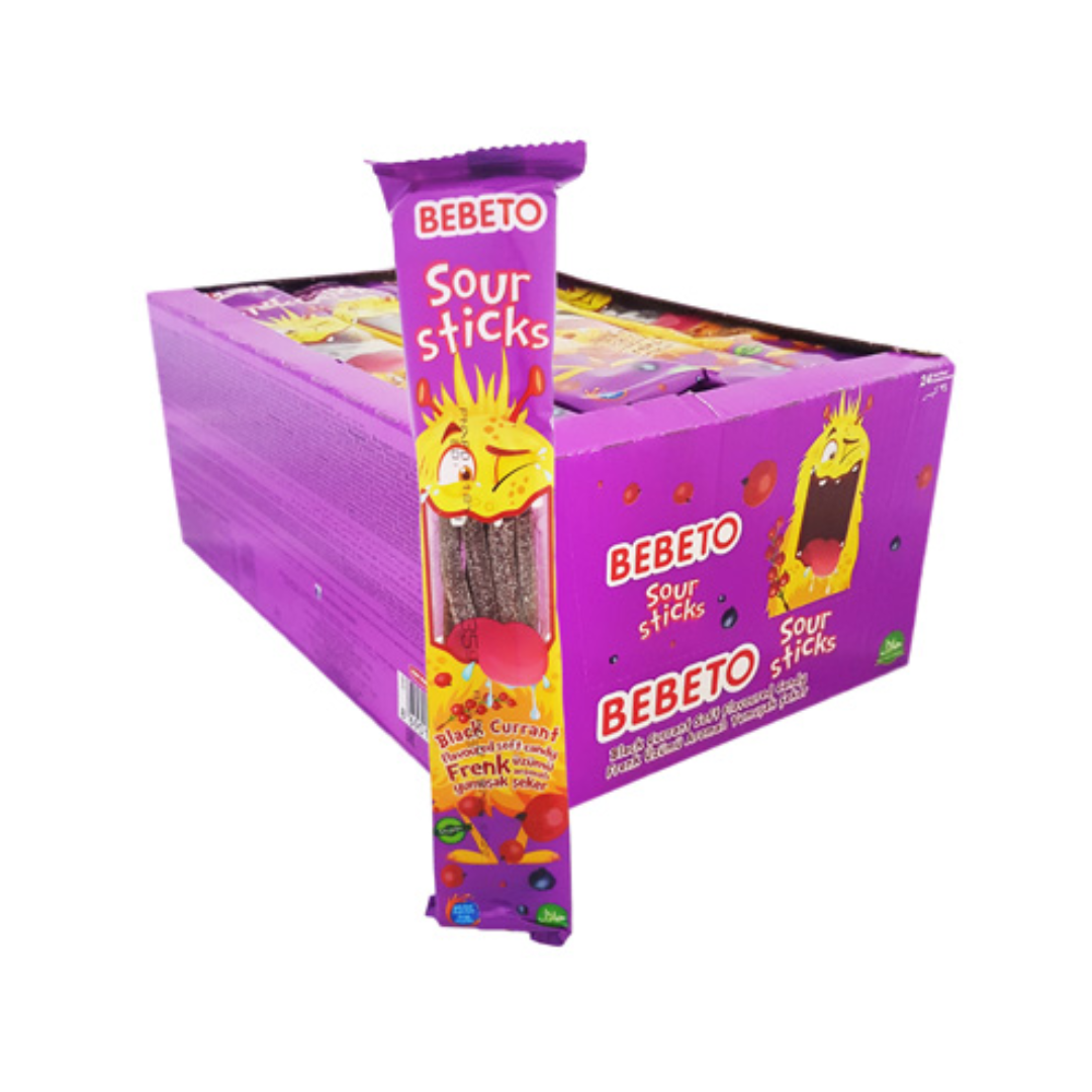 Bebeto Sour Sticks Black Currant 35g