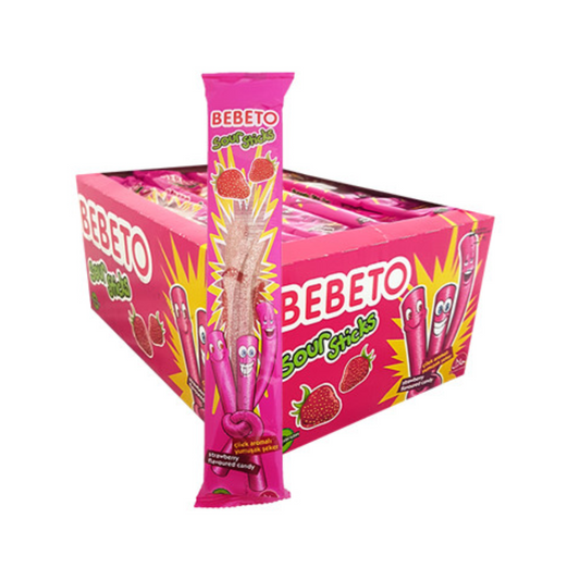 Bebeto Sour Sticks Strawberry 35g