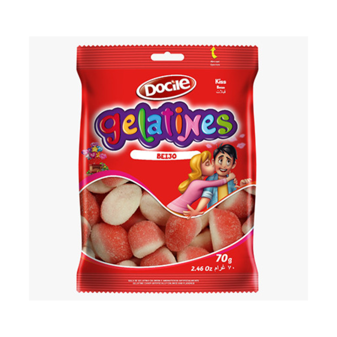 Docile Gelatines Kisses 70g