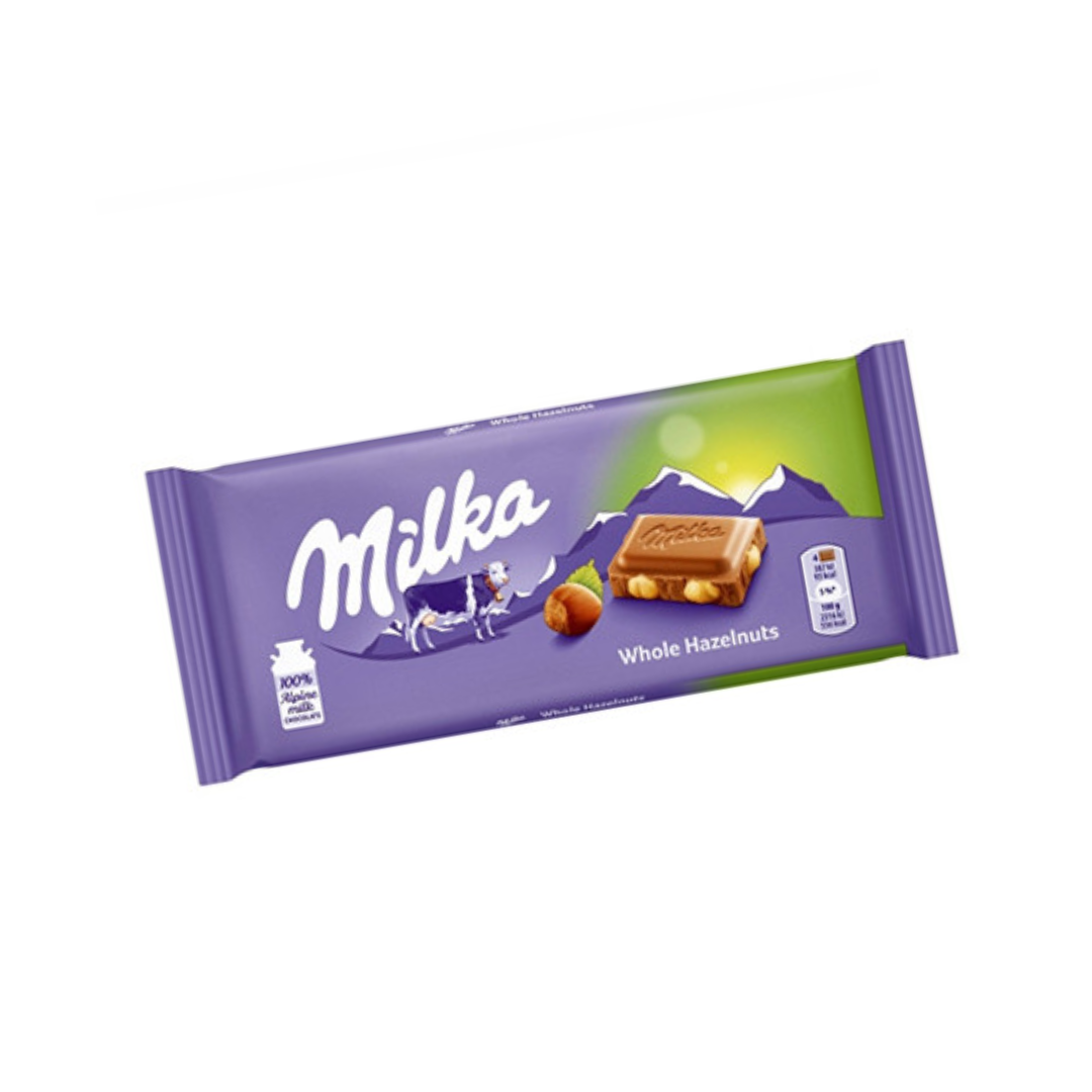 Milka Slab Whole Hazelnut 100g