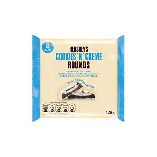 Hershey's Cookies & Creme Round Biscuits 8pk 128g