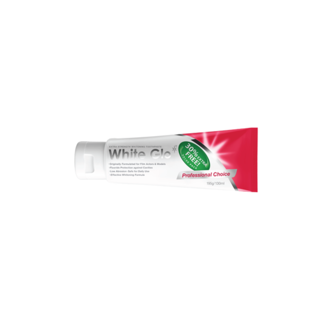 White Glo Toothpaste Professional 100ml+30ml