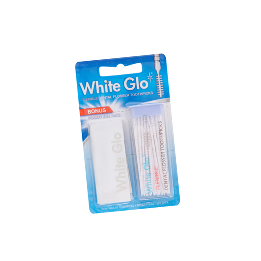 White Glo Flexible Dental Flosser Toothpicks 50 Picks