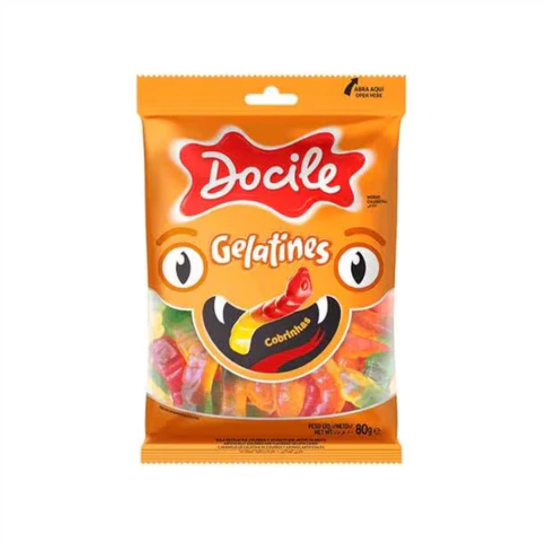 Docile Gelatines Fruit Worms 80g