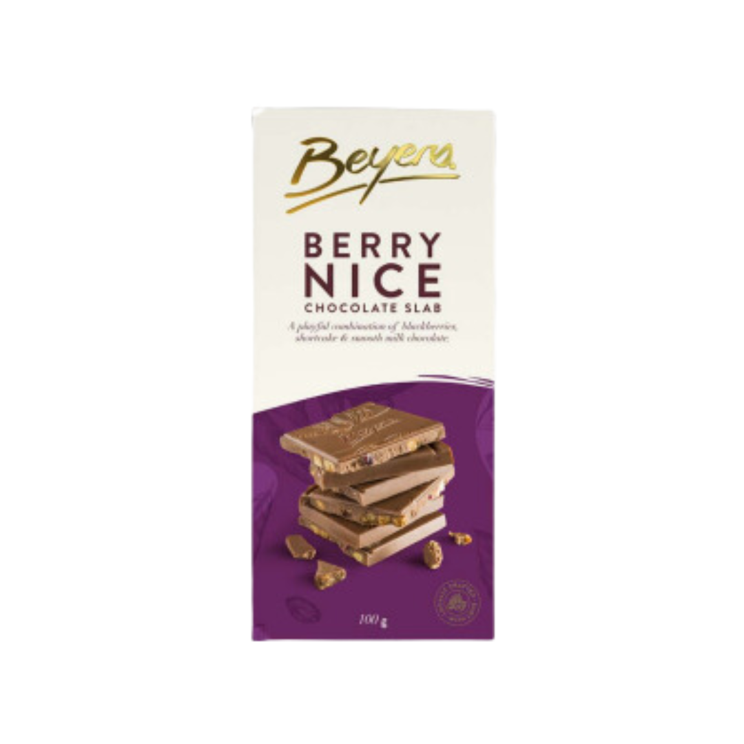 Berry Nice - Blackberries & Shortcake Milk Chocolate Slab 100g