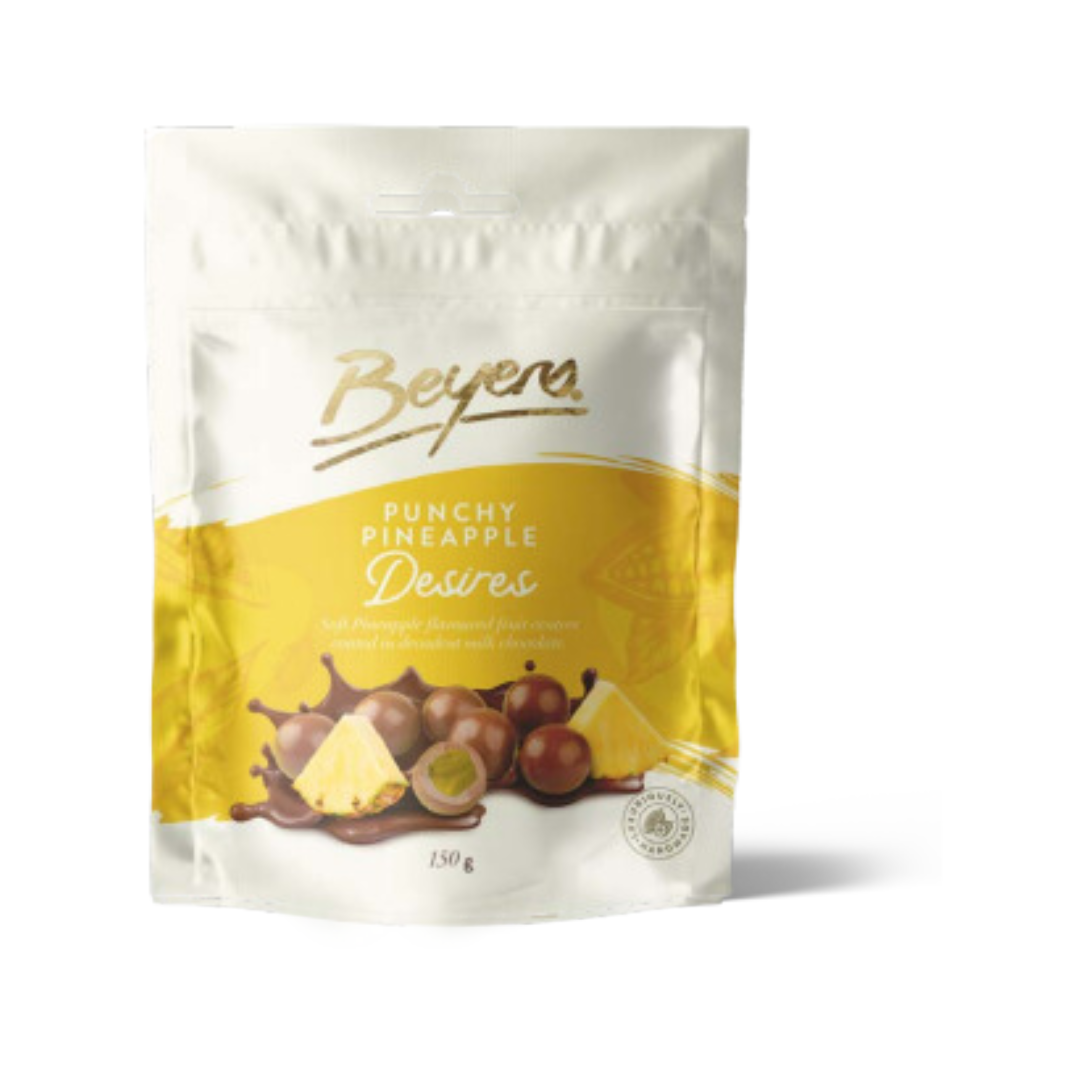 Beyers Desires Punchy Pineapple Fruit Cubes in Milk Chocolate 150g