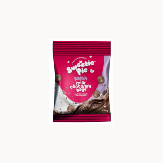 Sweetie Pie Raisin Milk Chocolate Balls 100g