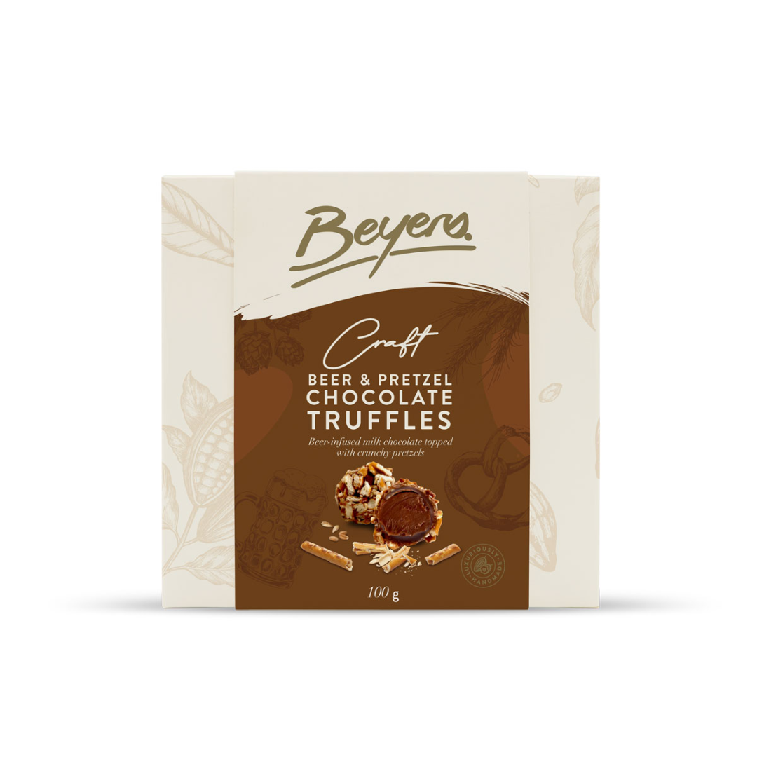 Beyers Craft Beer & Pretzel Chocolate Truffles 100g