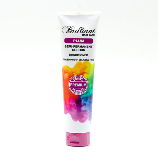 Brilliant Hair Care Premium Range - Semi Permanent Colour Conditioner - PLUM