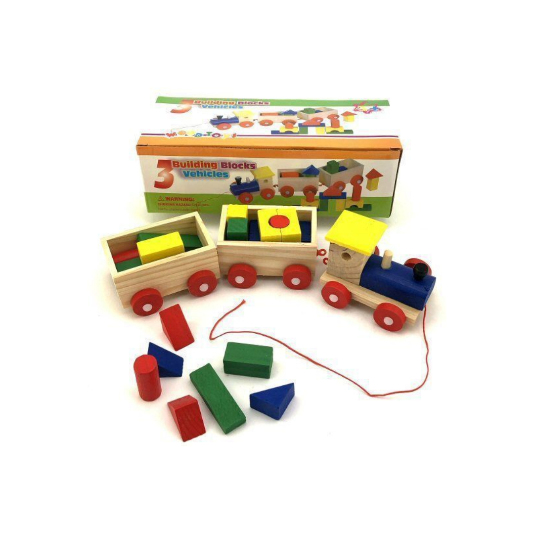 Wooden Toy Train Set