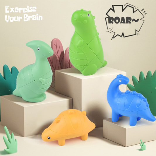 Dino Cube Puzzle - Parasaurolophus Dinosaur