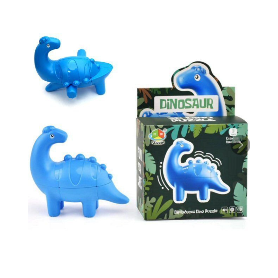 Dino Cube Puzzle - Diplodocus Dinosaur