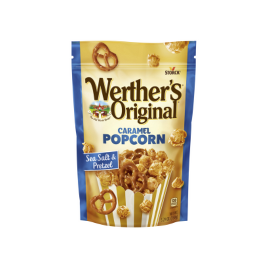 Werther's Original Caramel Seasalt & Pretzel Popcorn 140g