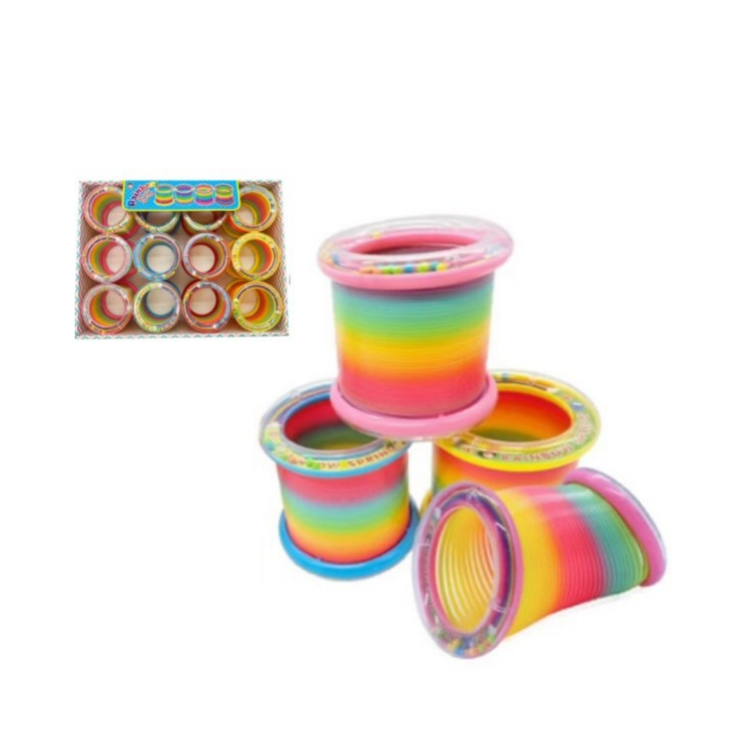 Rainbow Slinky Rattle 12pcs