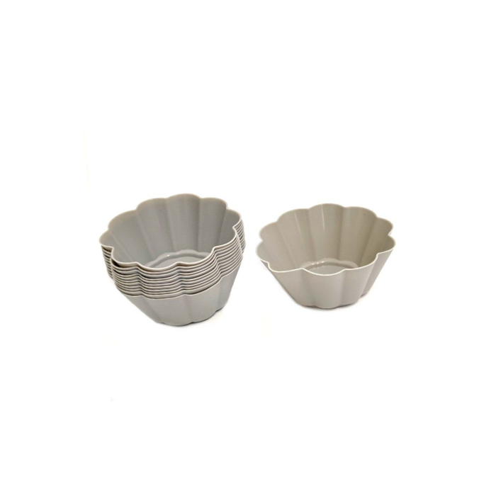 Flower Shaped Silicone Muffin Cup Mould  Grey 12's