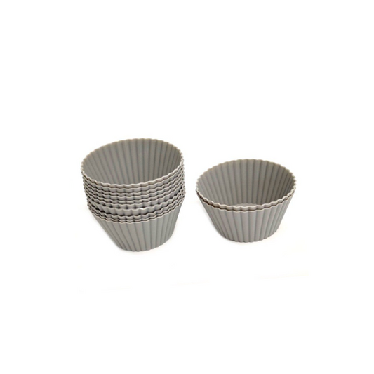 Round Silicone Muffin Cup Mould Grey