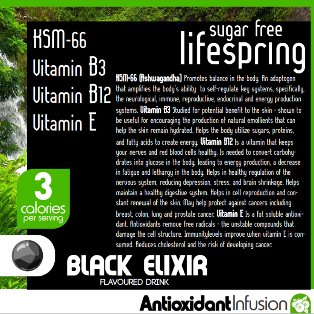 Eden Lifespring Black Elixir Water - Sugar Free 500ml