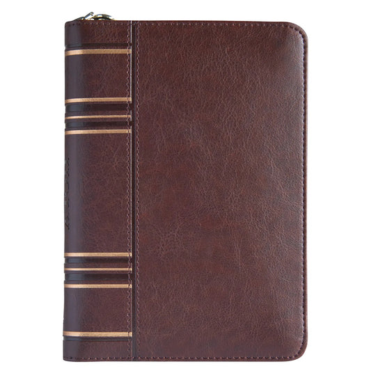 ESV Compact Bible With Zip Dark Brown