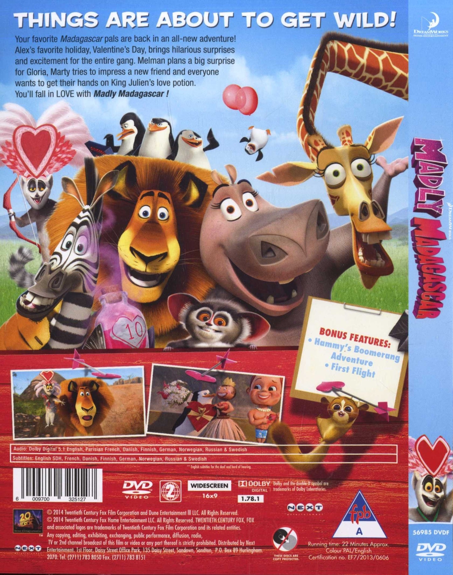 Madly Madagascar DVD