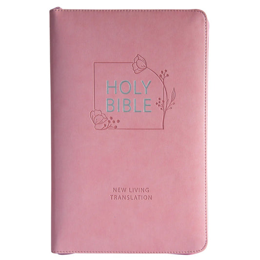 NLT Standard Bible Thumb Indexed With Zip Pink