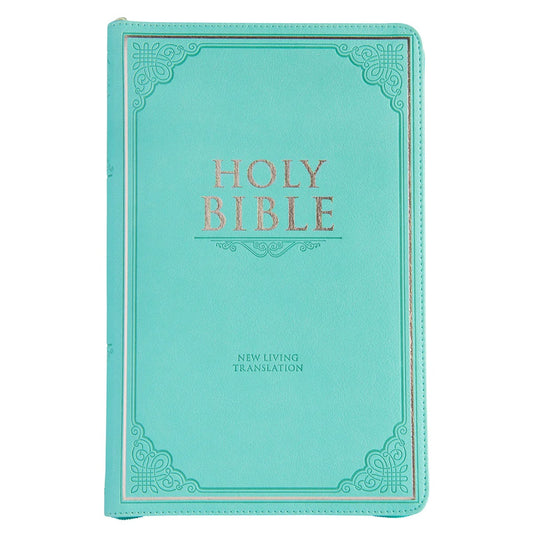 NLT Standard Bible Thumb Indexed With Zip Teal