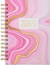 Saved By Grace (Large Hardcover Wirebound Journal)