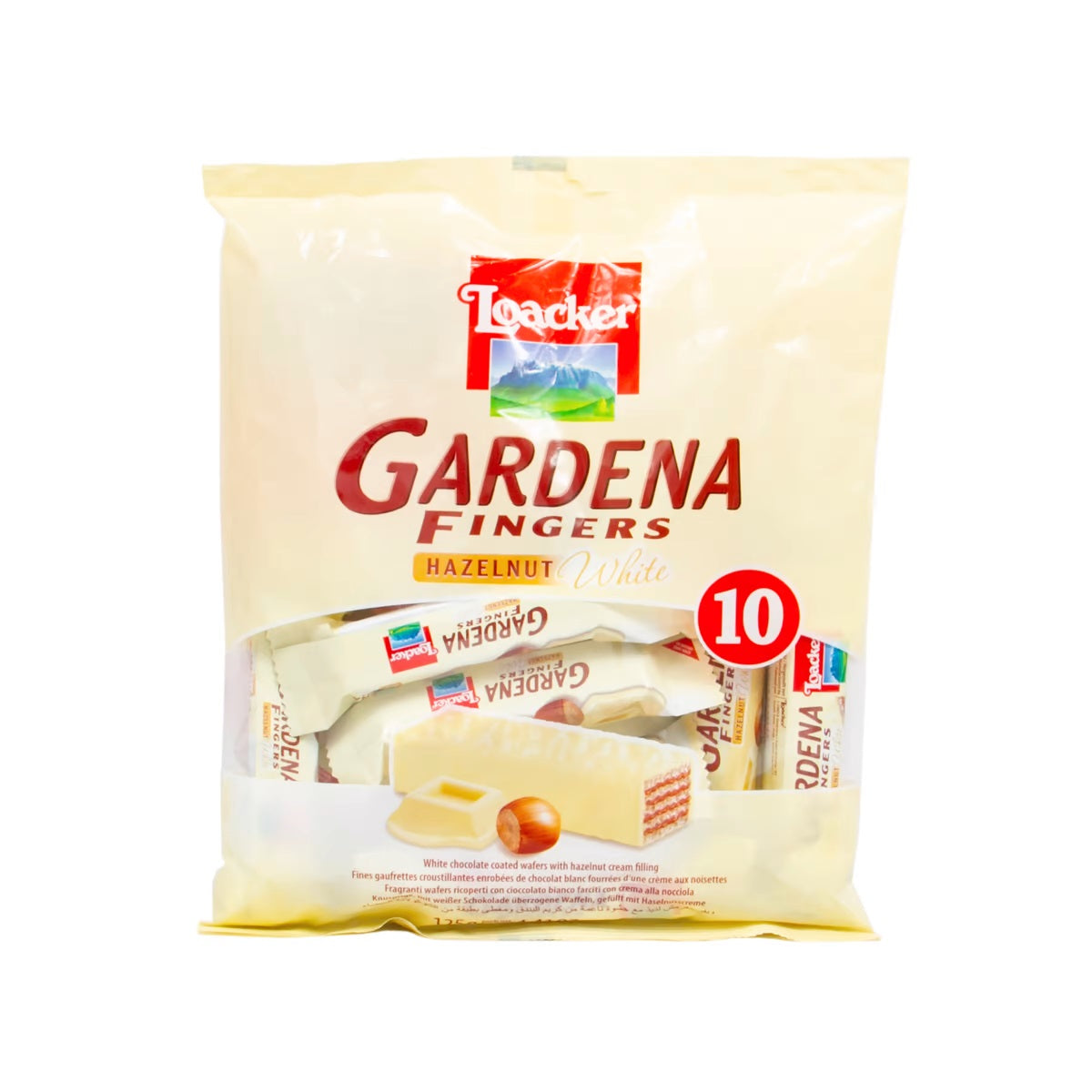 Loacker Gardena Finger Hazelnut White Wafer 125g